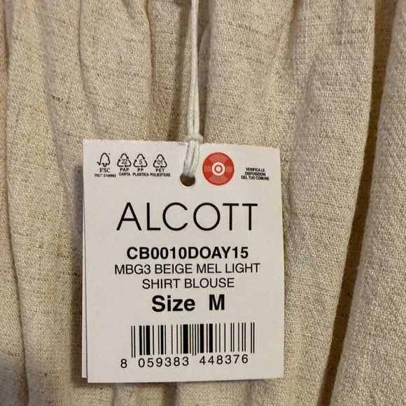 Alcott Beige Ruffled Cropped Blouse - Picture 2 of 3